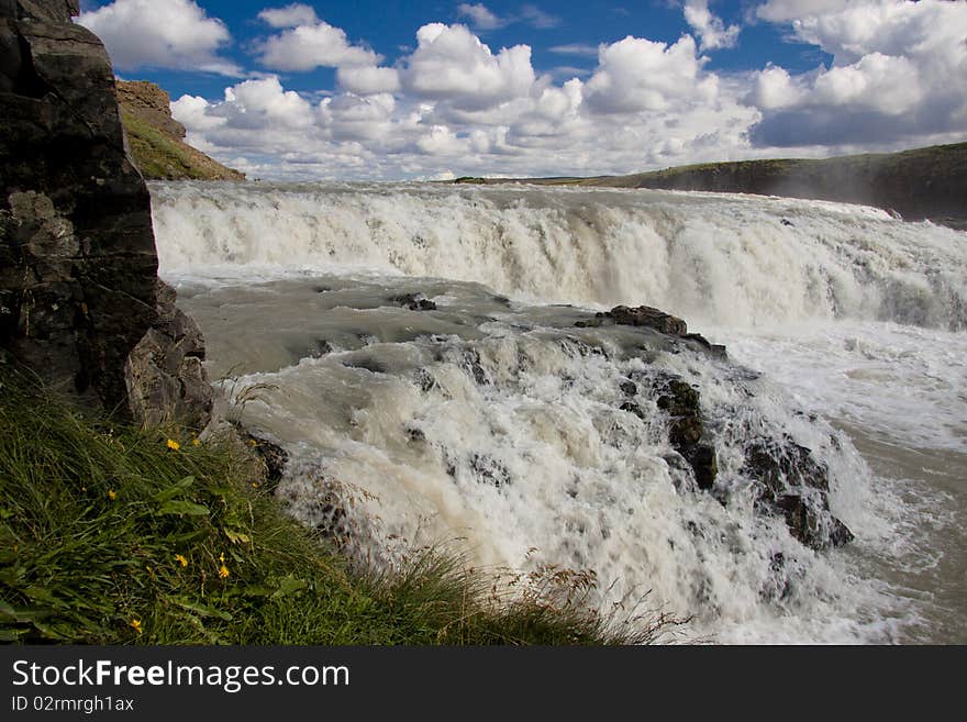 Part Of Gullfoss Waterfall - Iceland