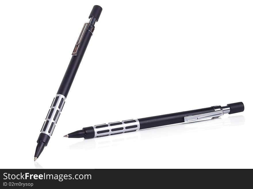 Pens On White Background