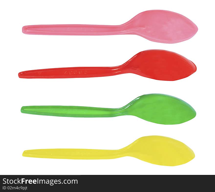 Multi-colored Plastic Spoons