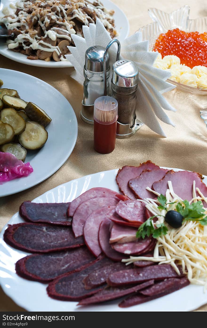 Table for a banquet.