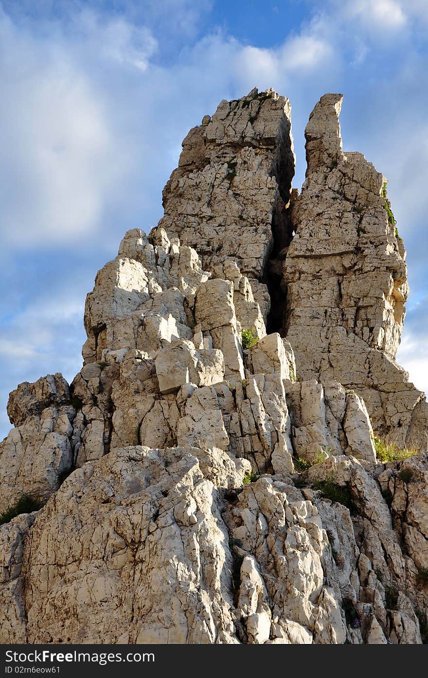 A landscape composed by peaks mountains. A landscape composed by peaks mountains