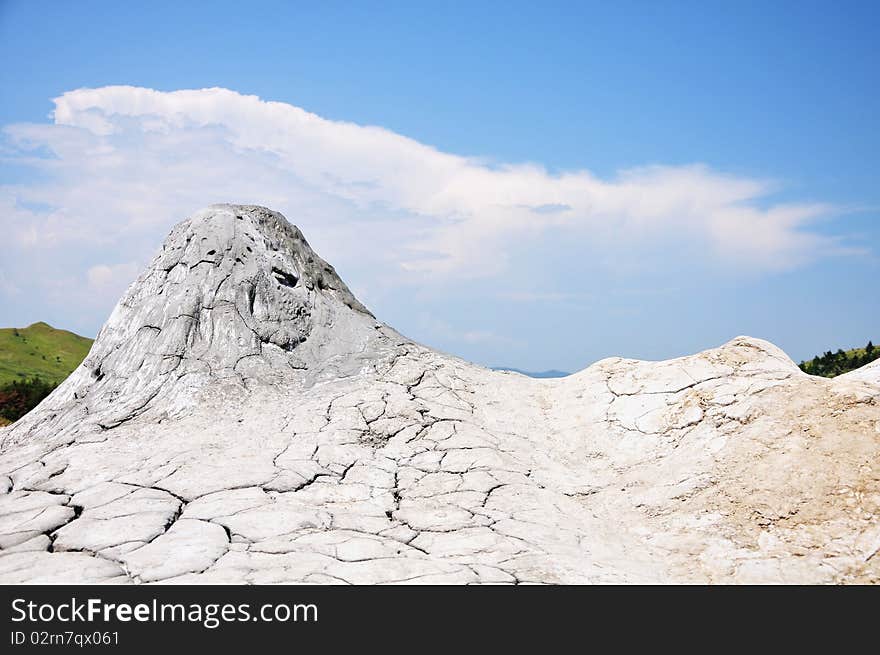 Muddy Volcanoes In Buzau, Romania