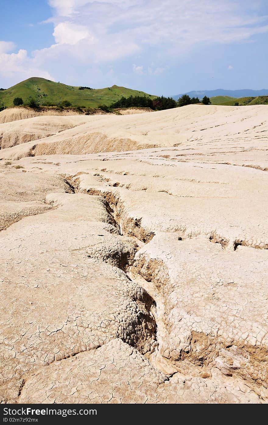 Muddy Volcanoes In Buzau, Romania