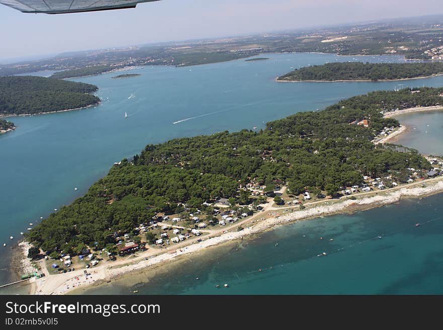 Croatia, view on beauty islands and blue sea