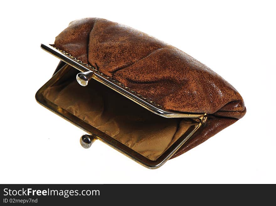 Old brown purse