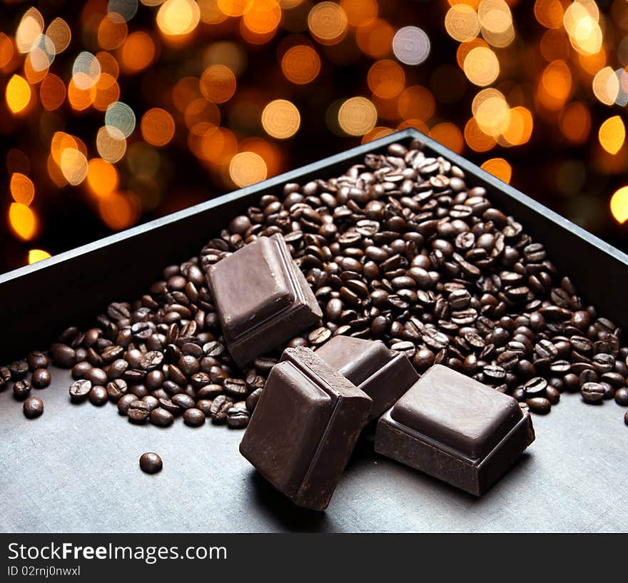 Brazilian coffee with milk chocolate bars