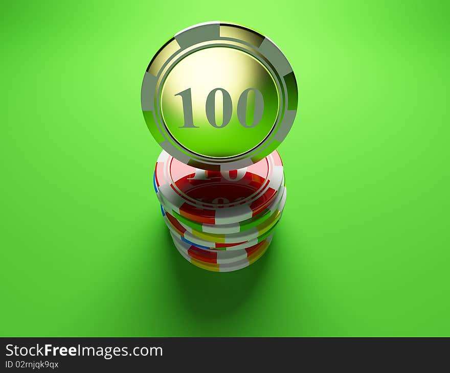 Casino chips. 3d an illustration. Casino chips. 3d an illustration