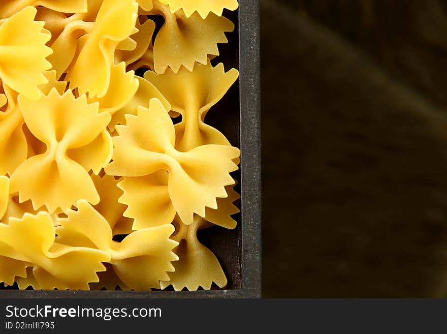 Raw pasta varied from the traditional Italian cook