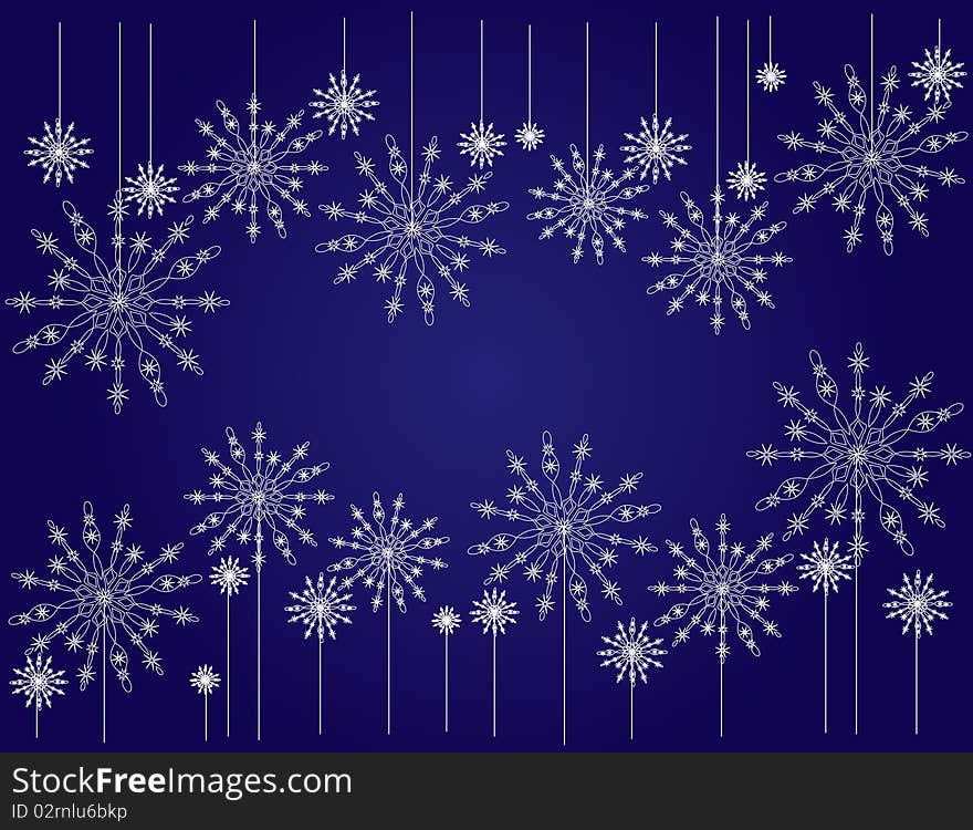 Snowflake dark blue