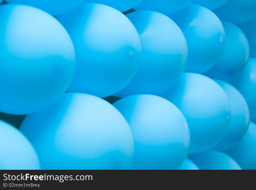 Blue balloons. Nice abstract background.