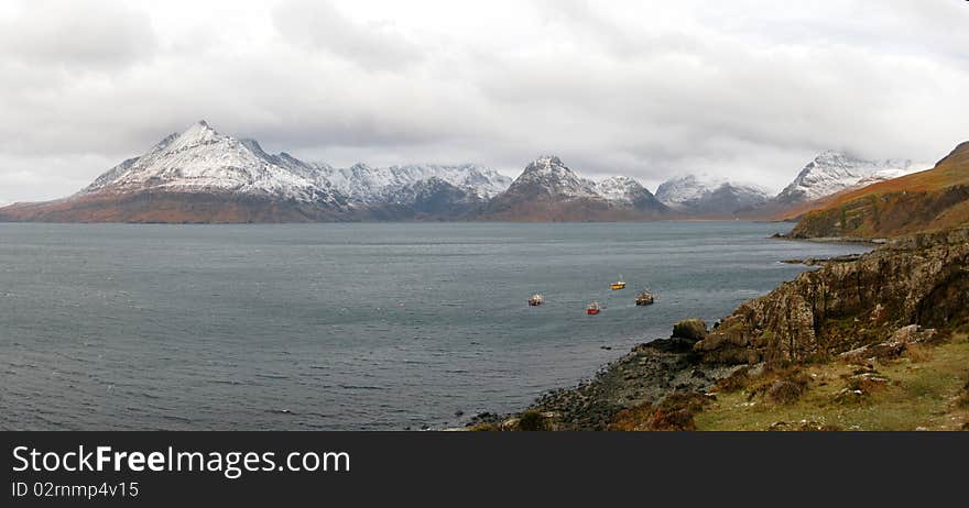 The Cuillin from Elgol, Isle of Skye, Scotland. The Cuillin from Elgol, Isle of Skye, Scotland