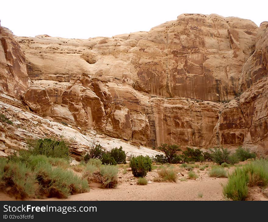 A large canyon wall in southern utah. A large canyon wall in southern utah