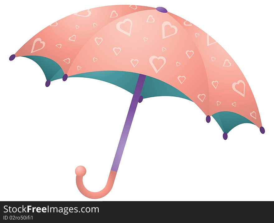 Umbrella With Hearts