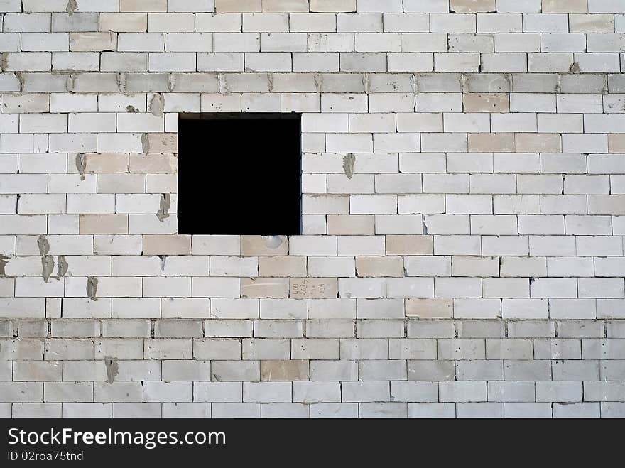 A white wall made with bricks