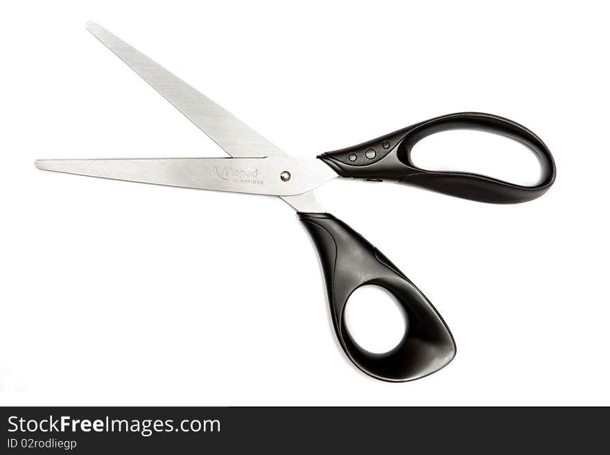 Office scissors isolated on white background