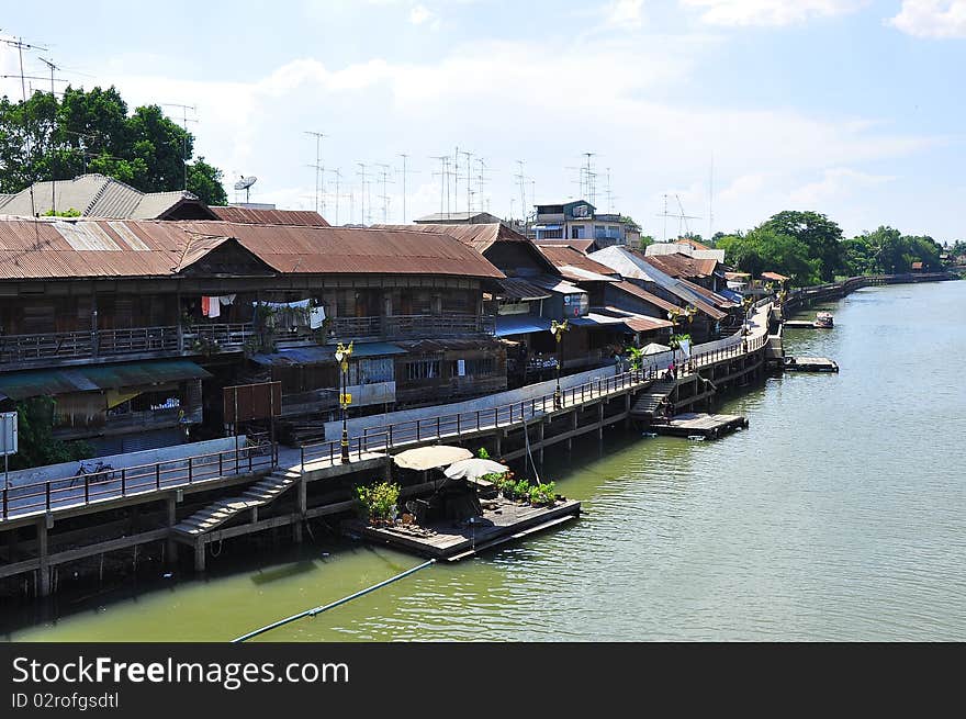 Sam-Chuk market (100 years) , Suphanburi  Thailand