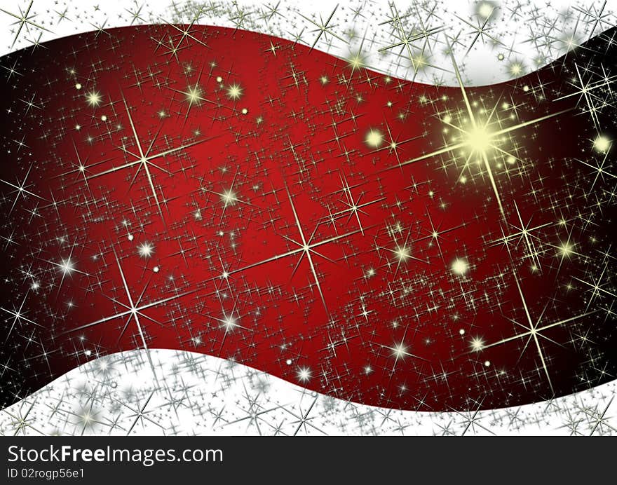 Christmas stars on red background. Christmas stars on red background