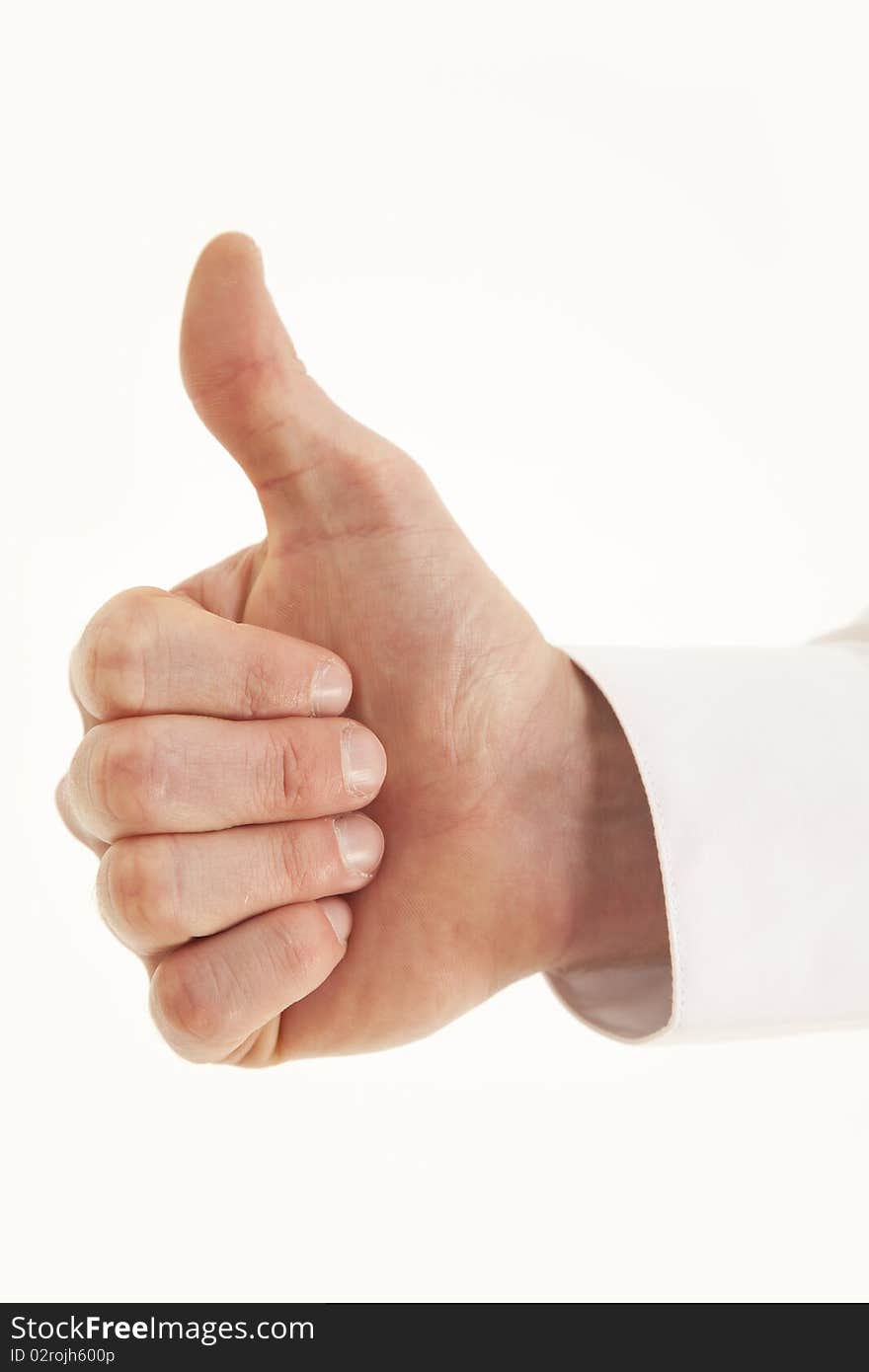 Closeup of hand giving a thumbs up. Closeup of hand giving a thumbs up