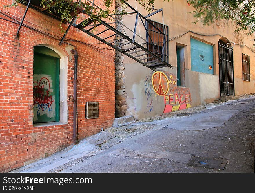 Alley with Graffiti