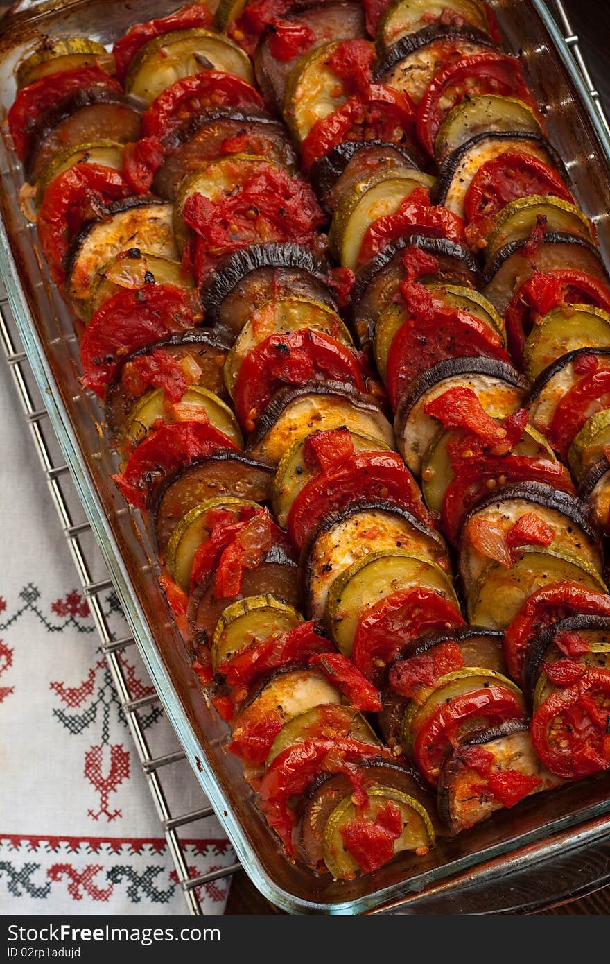 Colourful and delicious ratatouille (French cuisine)