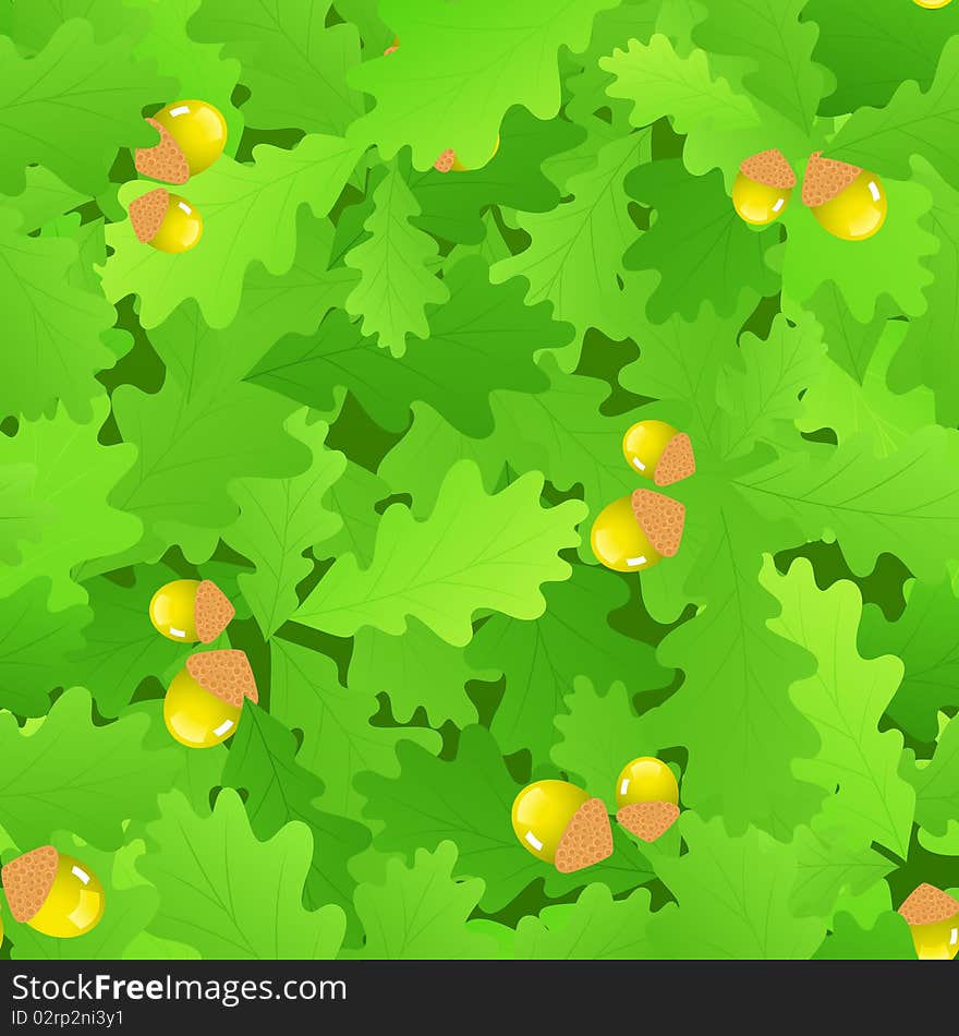 Oak Leaf Seamless Background