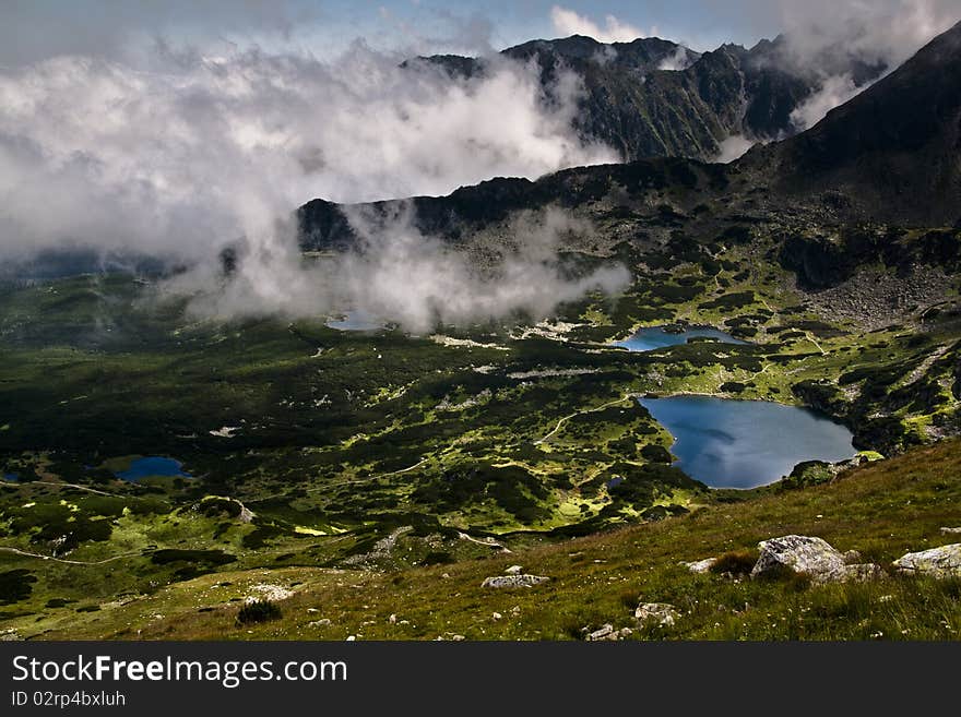 The small lakes in the high Tatras. The small lakes in the high Tatras