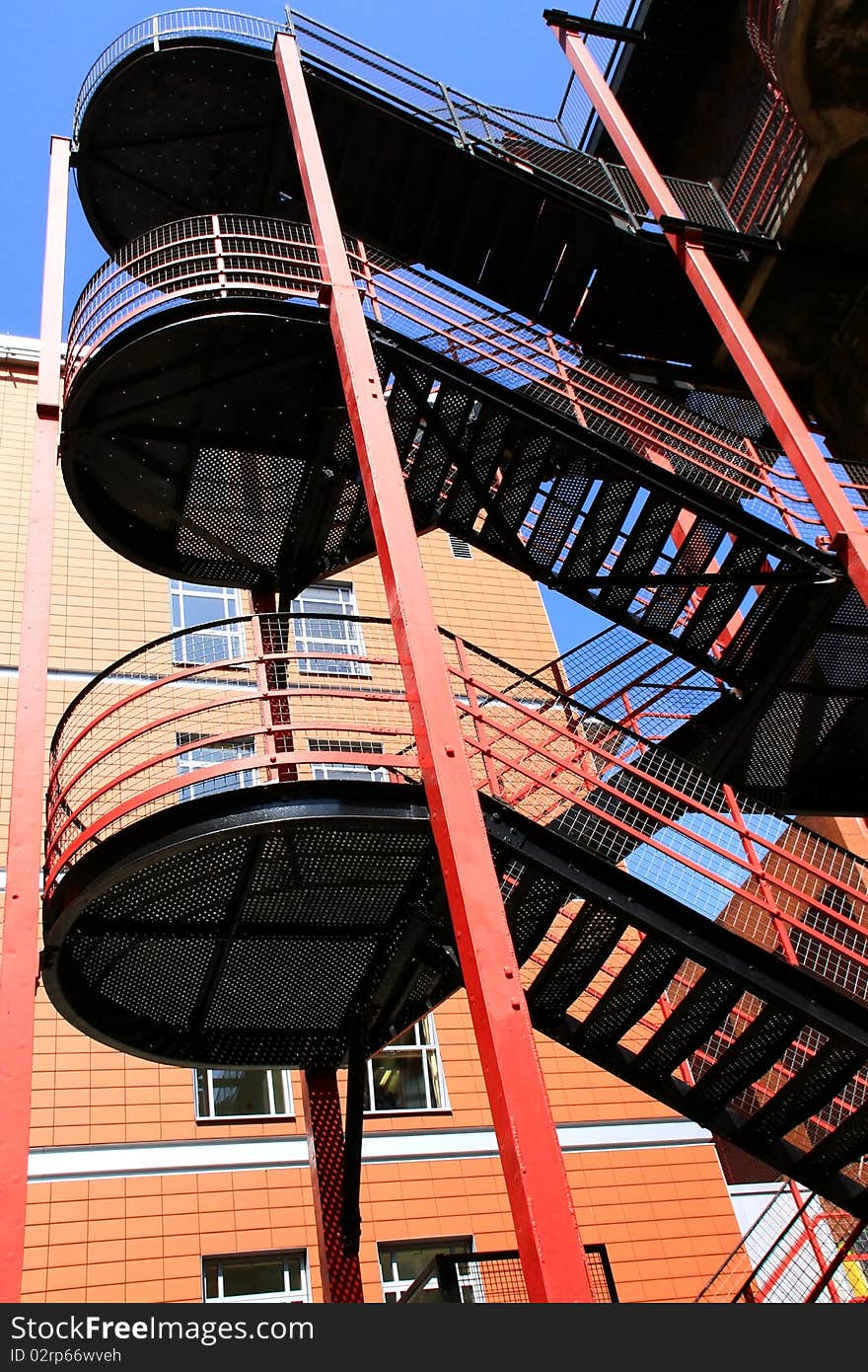 Image of a modern stairway in London. Image of a modern stairway in London