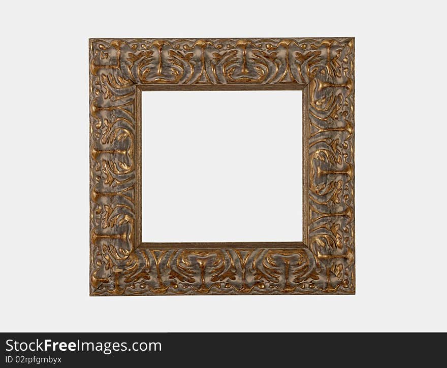 Antique gilt carved wood picture frame. Antique gilt carved wood picture frame