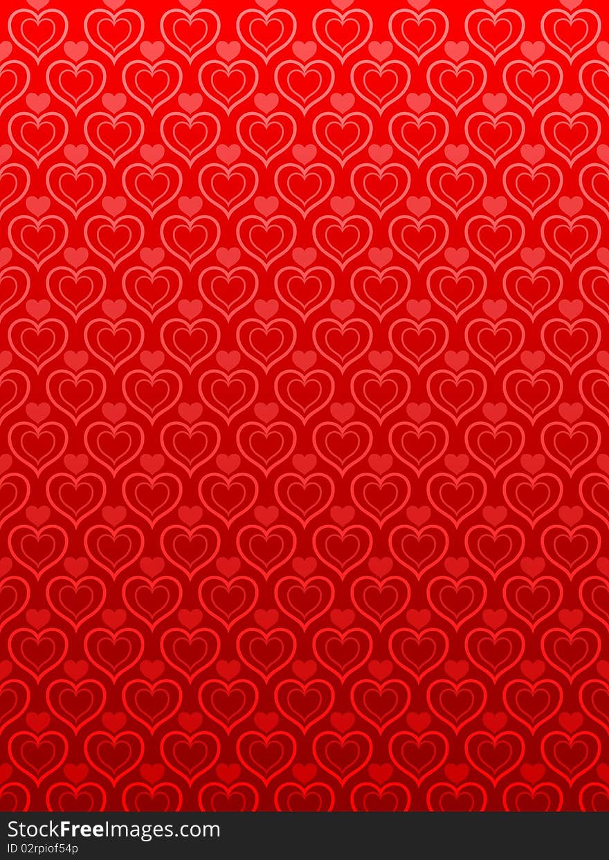 Scarlet hearts background