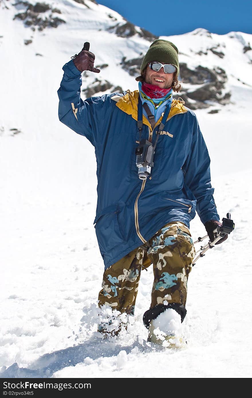 Freerider in Caucasus Mountains, Elbrus, summer 2010