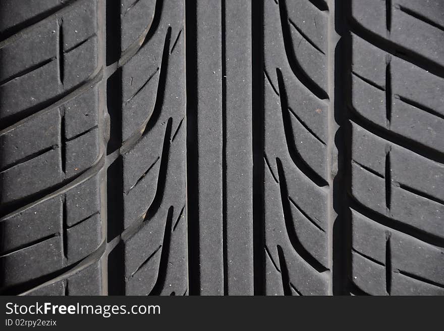 Close-up car tire, clear image