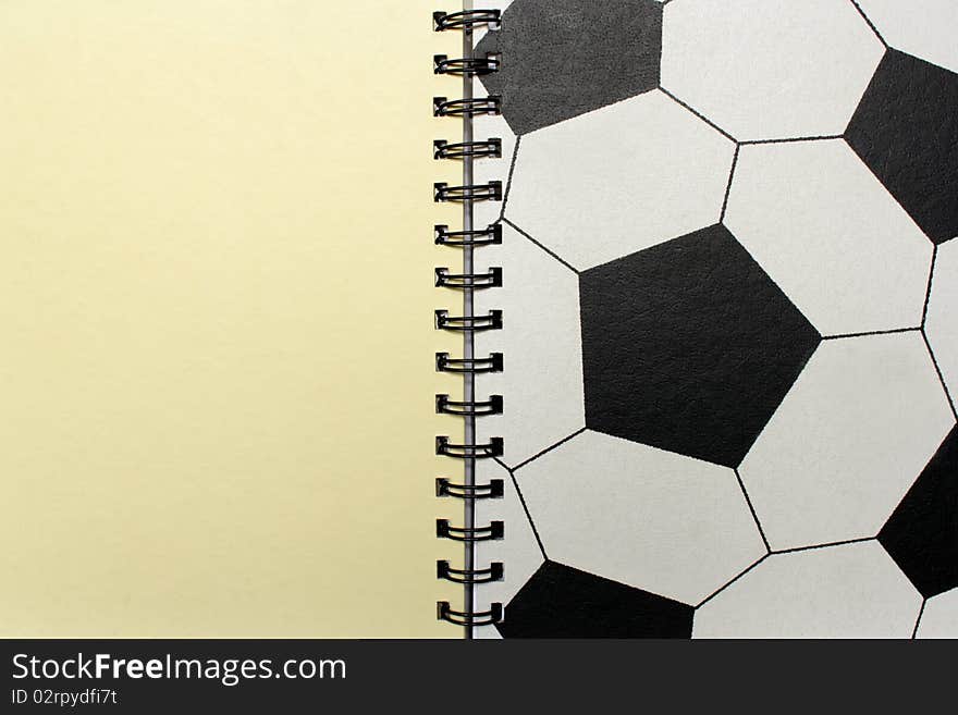 Blank football note for write