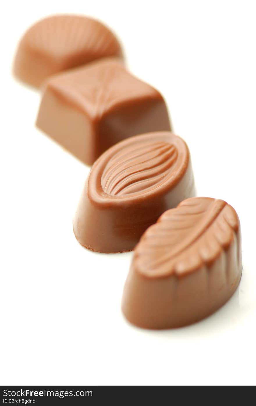 The sweets of the milk chocolates