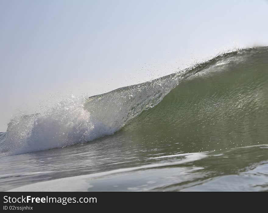 Crashing wave in Atlantic ocean