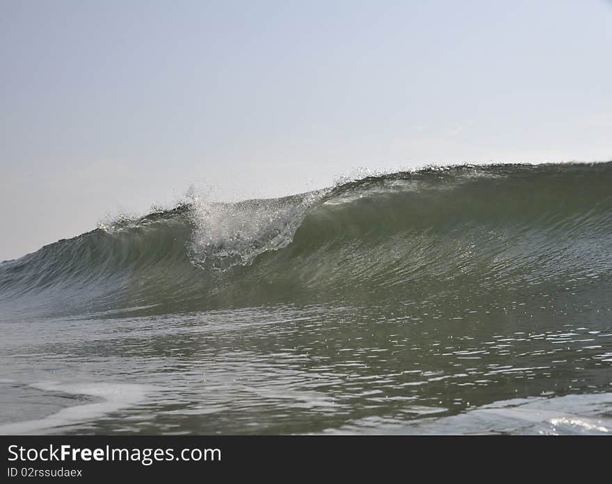 Wave crashing in Atlantic ocean