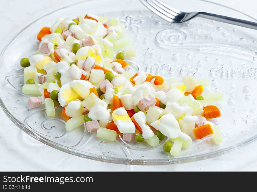 Traditional Czech Christmas potato salad