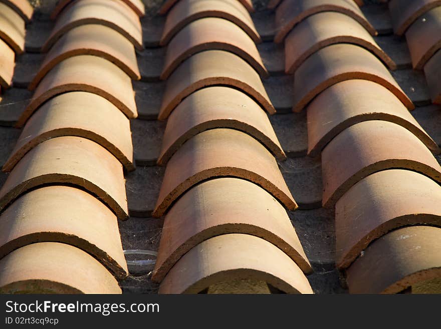 Especially a red tile roof with terracottal