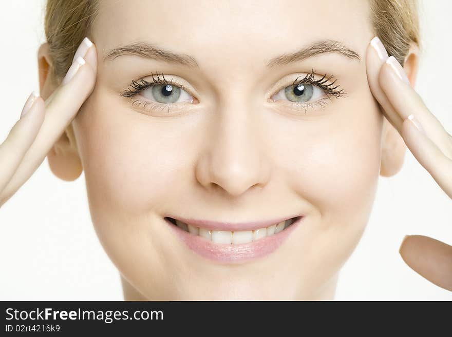 Portrait of smiling young woman. Portrait of smiling young woman