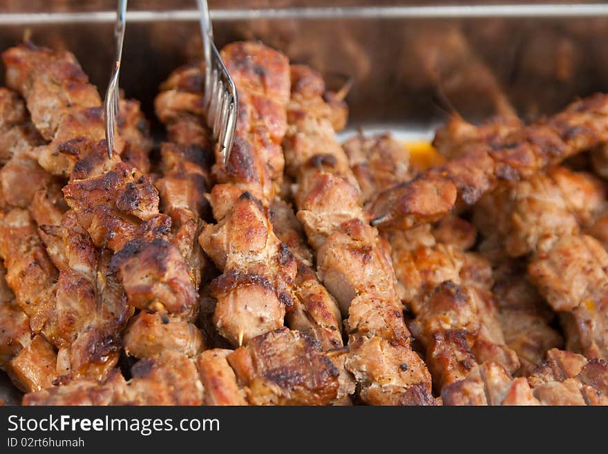 Delicious shashlik.