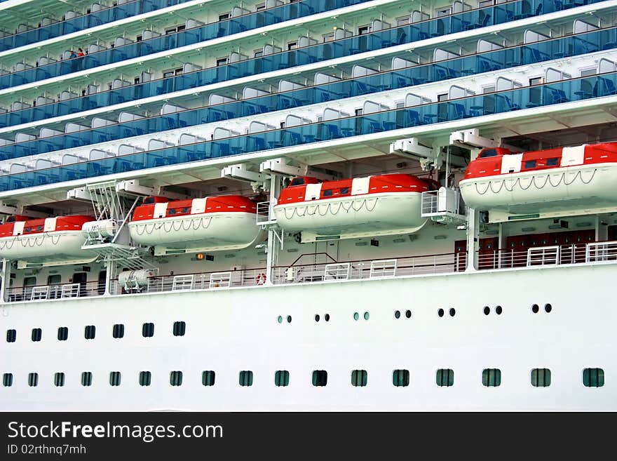 Cruise ship closeup