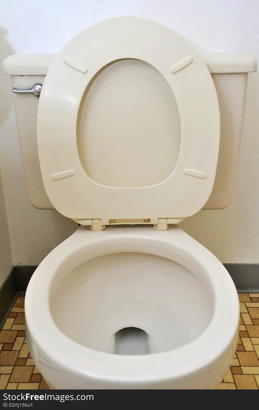 Closeup of toilet seat and bowl in a hotel room. For hygiene, and cleanliness, tourism and travel concepts.