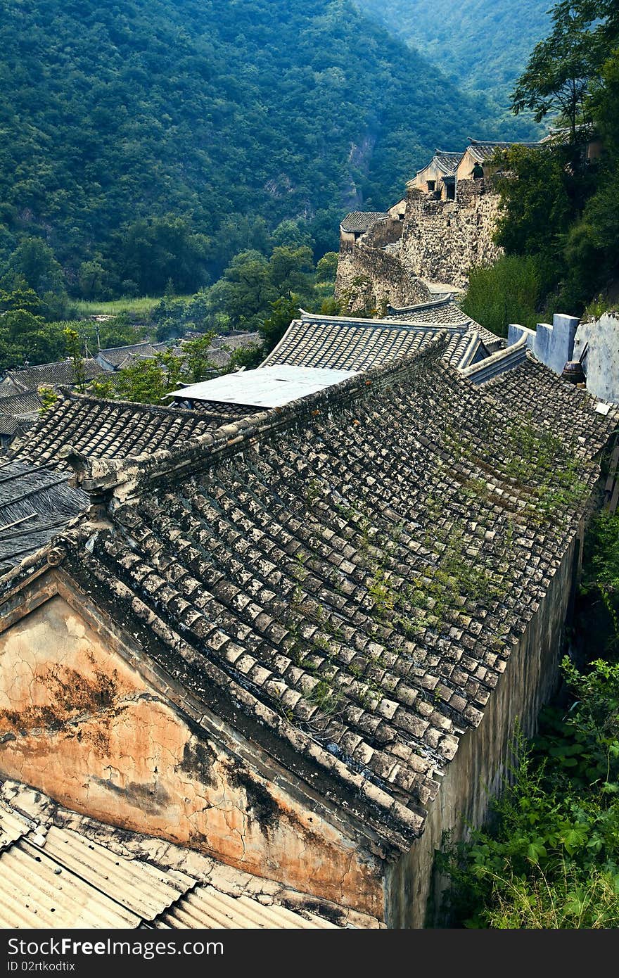 Village in mountains,mentougou area,china.