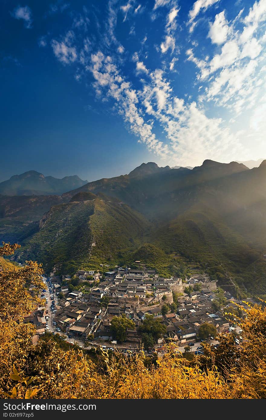 Village in the mountains, mentougou area,china. Village in the mountains, mentougou area,china