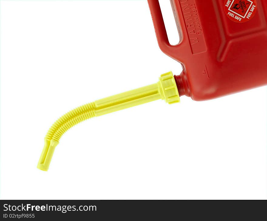 A fuel container isolated against a white background