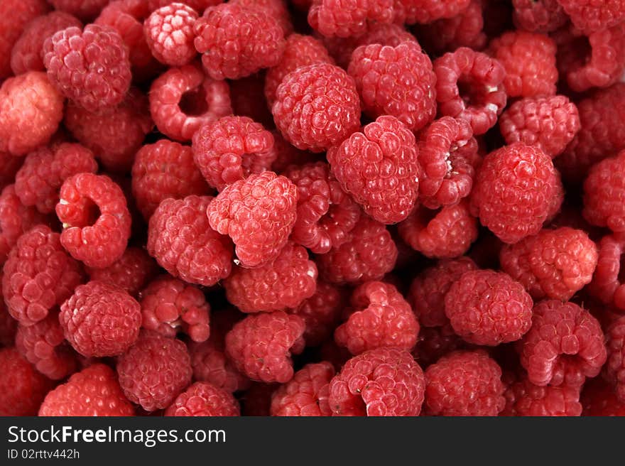 Many red raspberry, beautifull texture