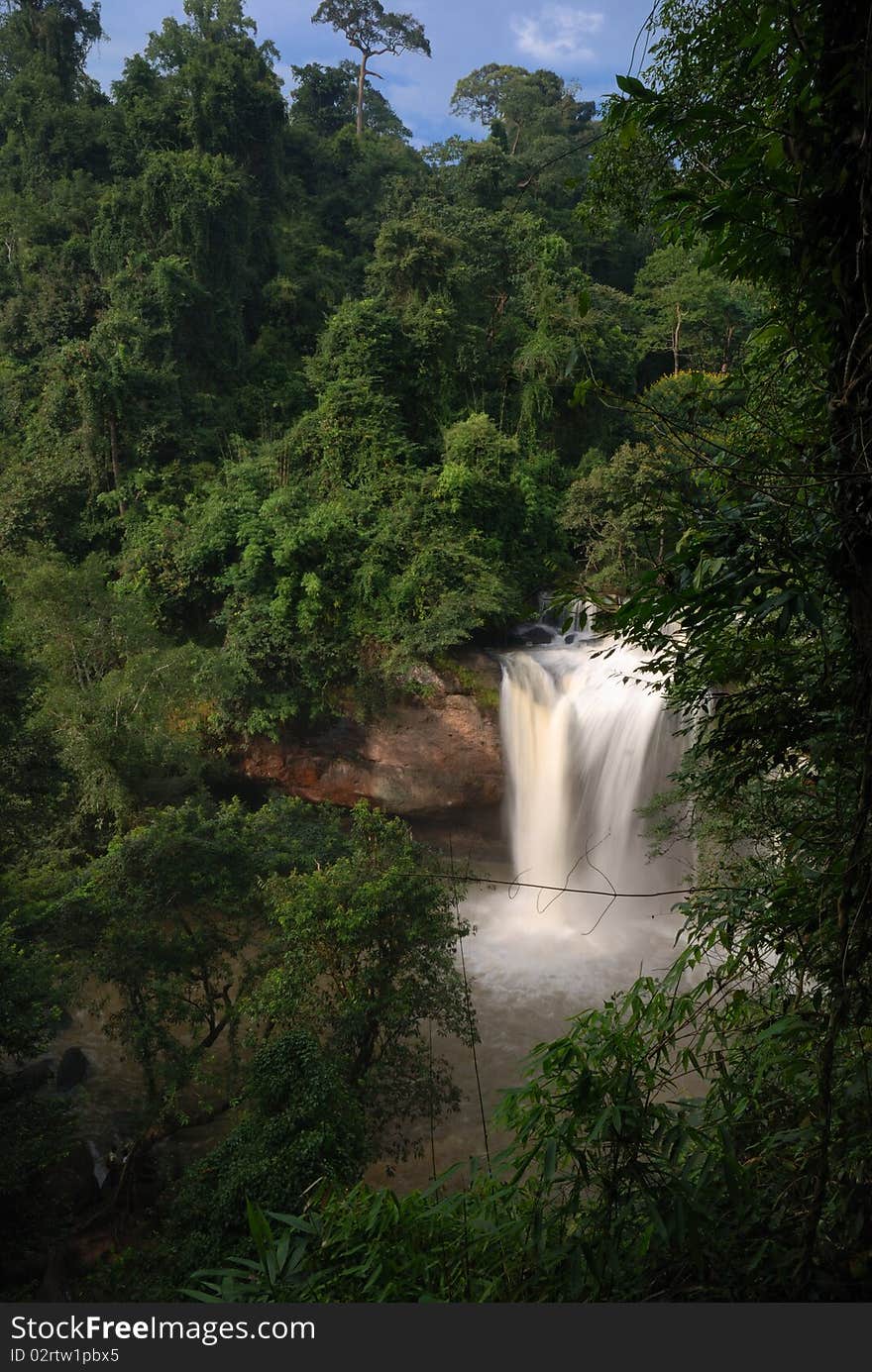 Haew Suwat Waterfall in Khao Yai National Park Thailand.