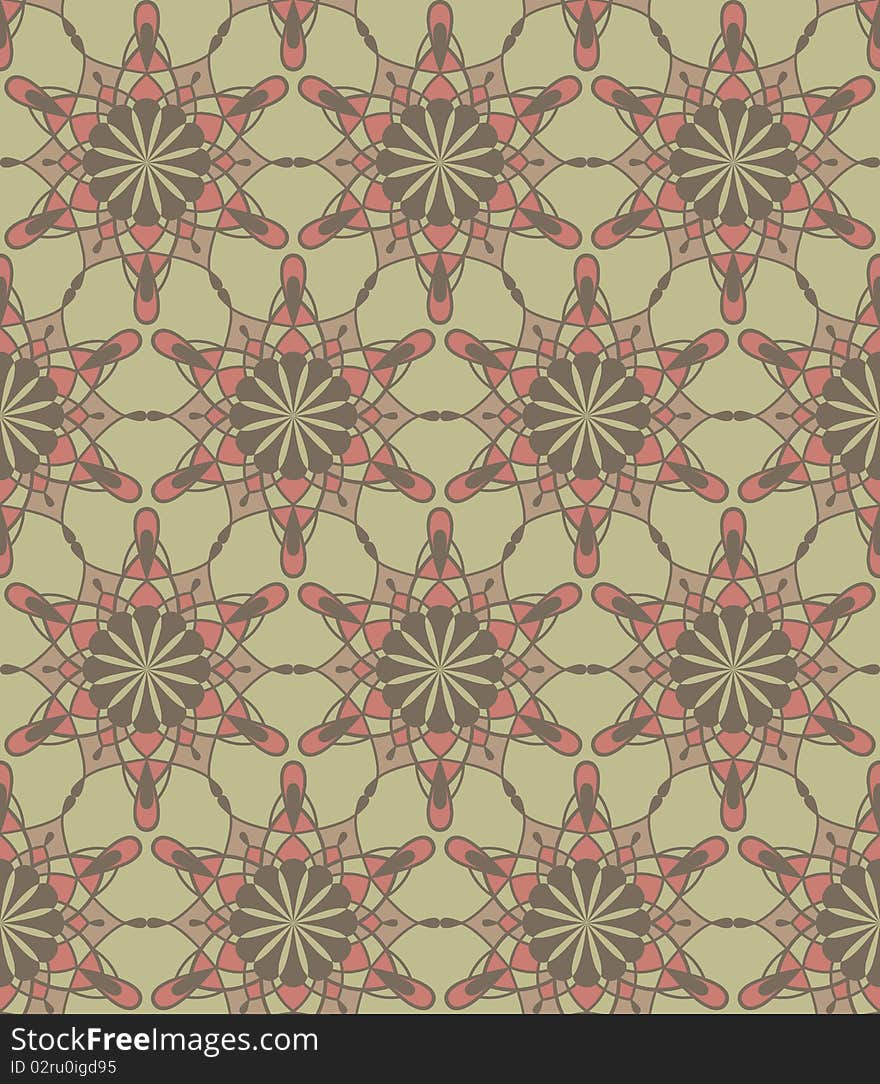 Illustration of seamless ornamental pattern.