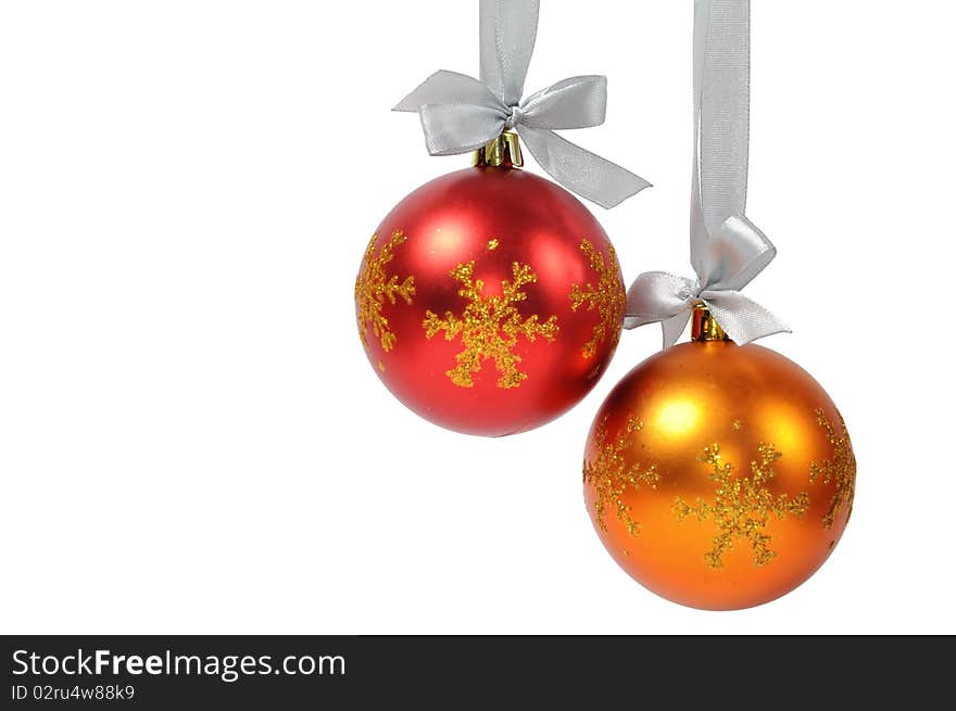 Christmas ball isolated on white background. Christmas ball isolated on white background