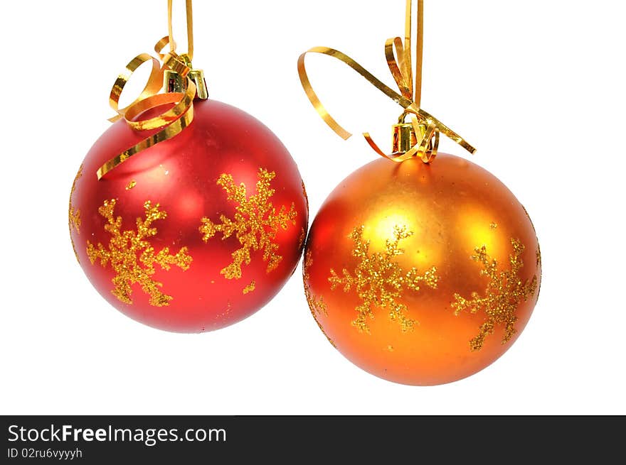 Christmas ball isolated on white background. Christmas ball isolated on white background