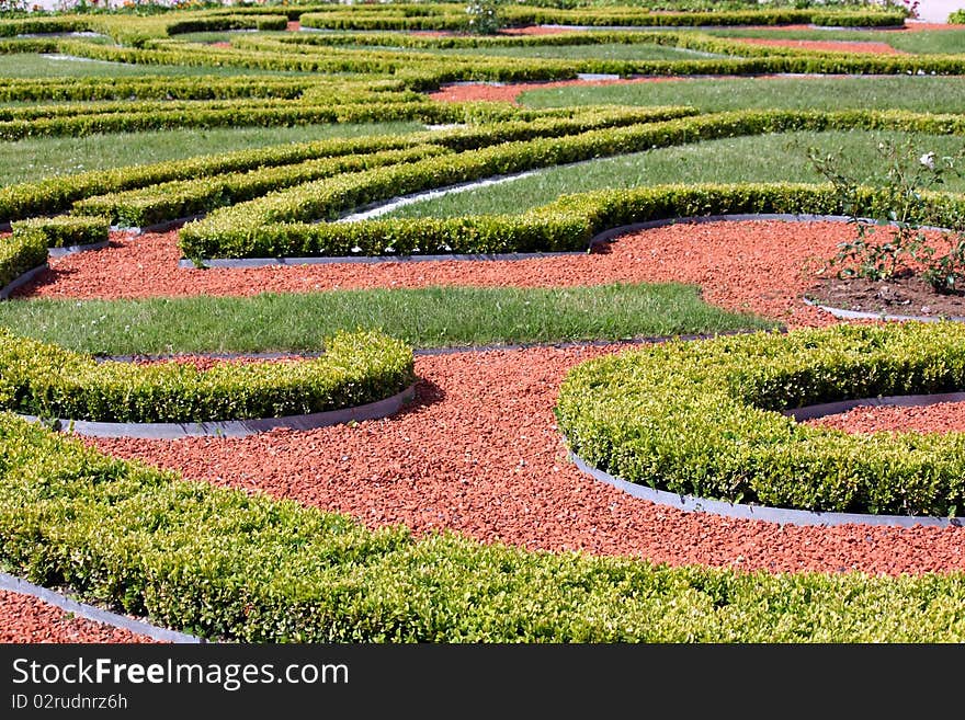 Ornamented garden of the manor